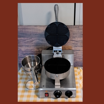 Waffeleisen - herzförmig einfach mit Teigportionierer